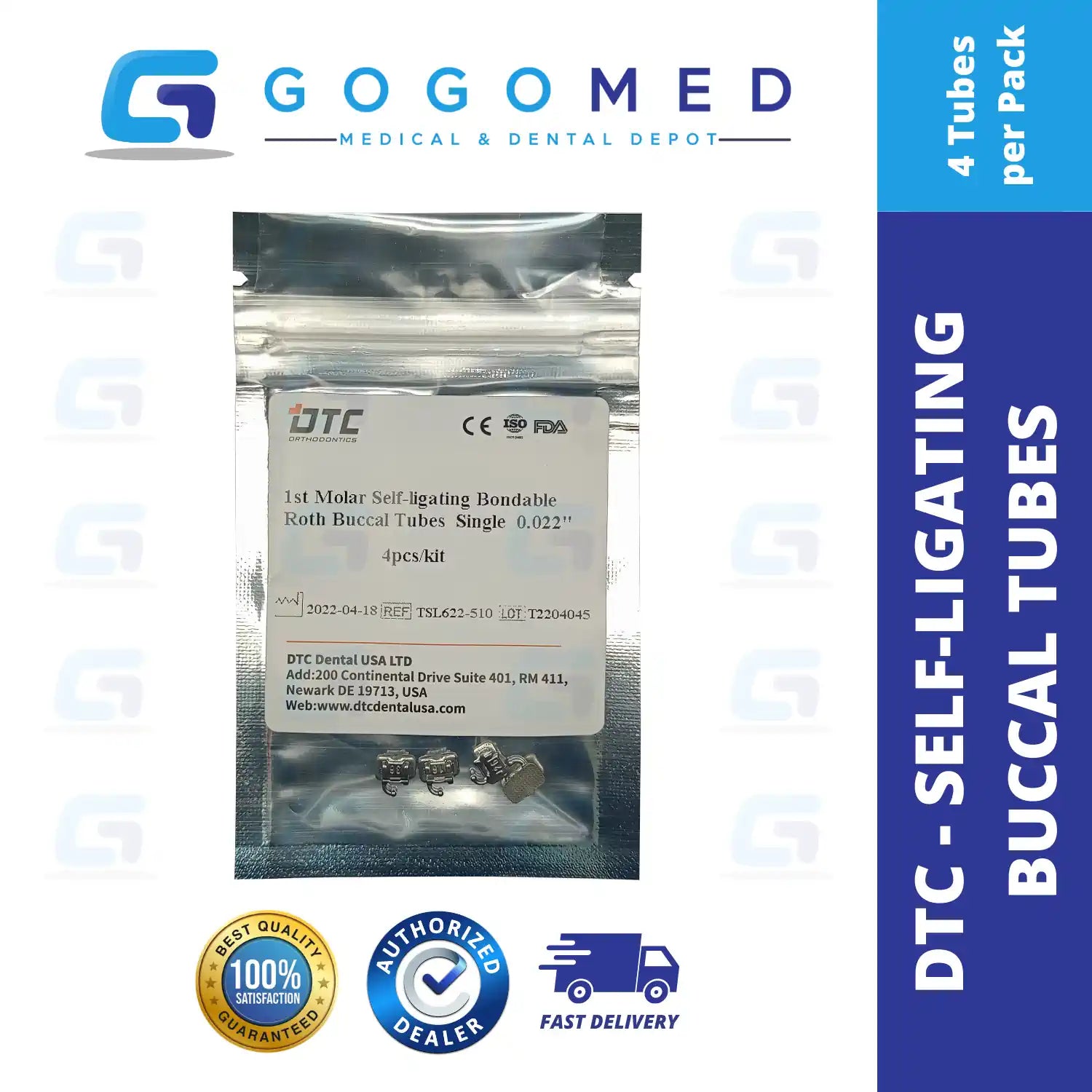 Self Ligating Buccal Tube Roth 022 DTC