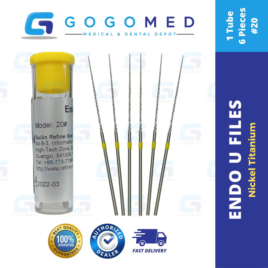 Endo Niti U Files Root Canal Ultrasonic Scaler File #15 - #40 (6pcs ...