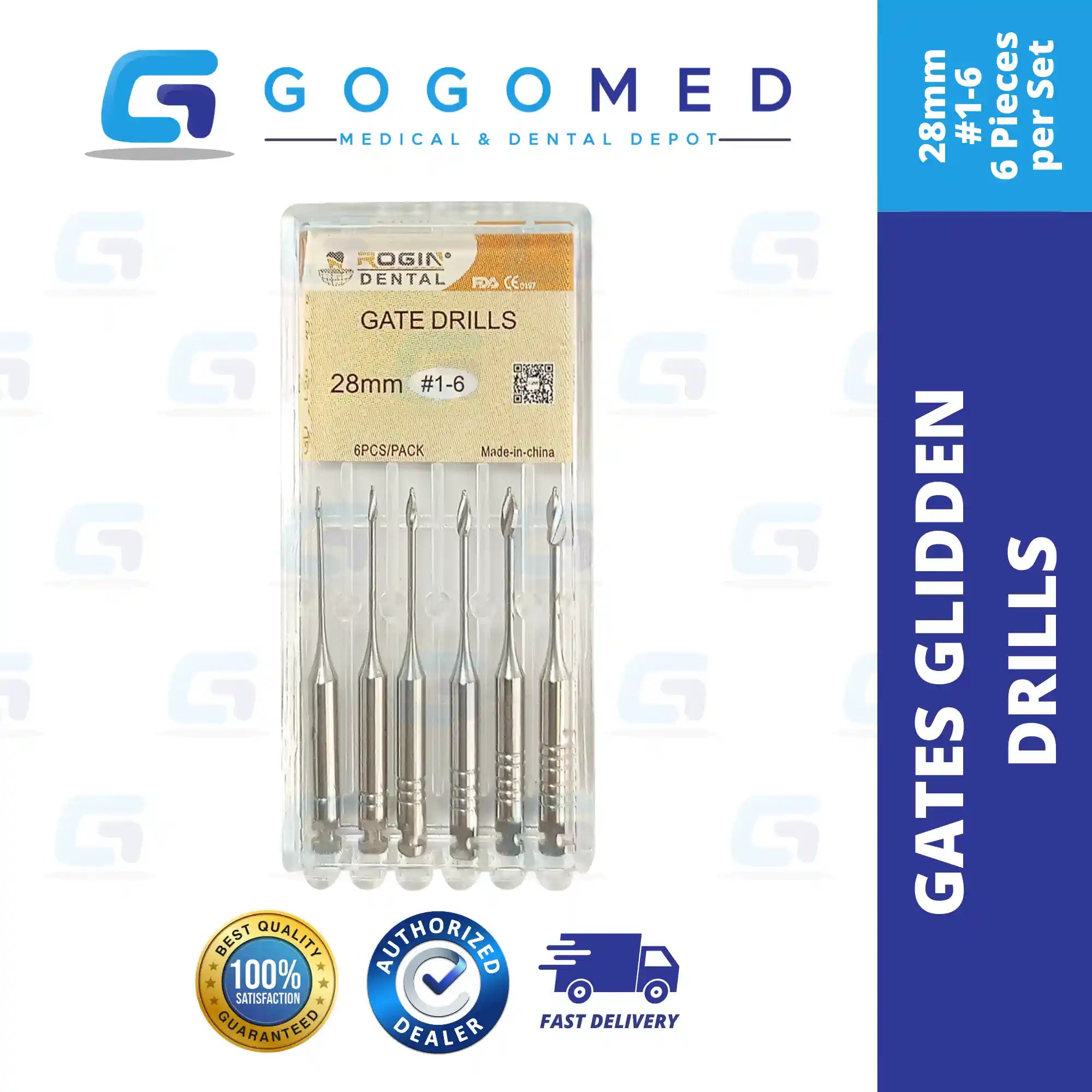 6 pcs Gates Glidden Drills