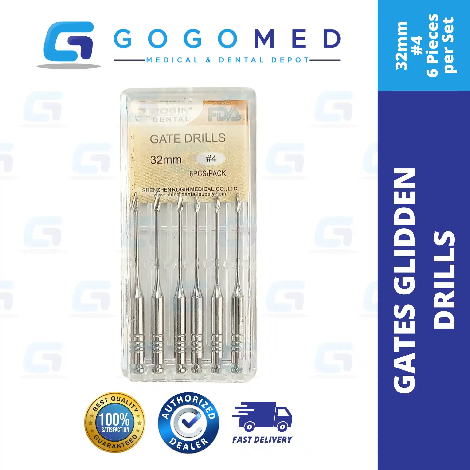 6 pcs Gates Glidden Drills