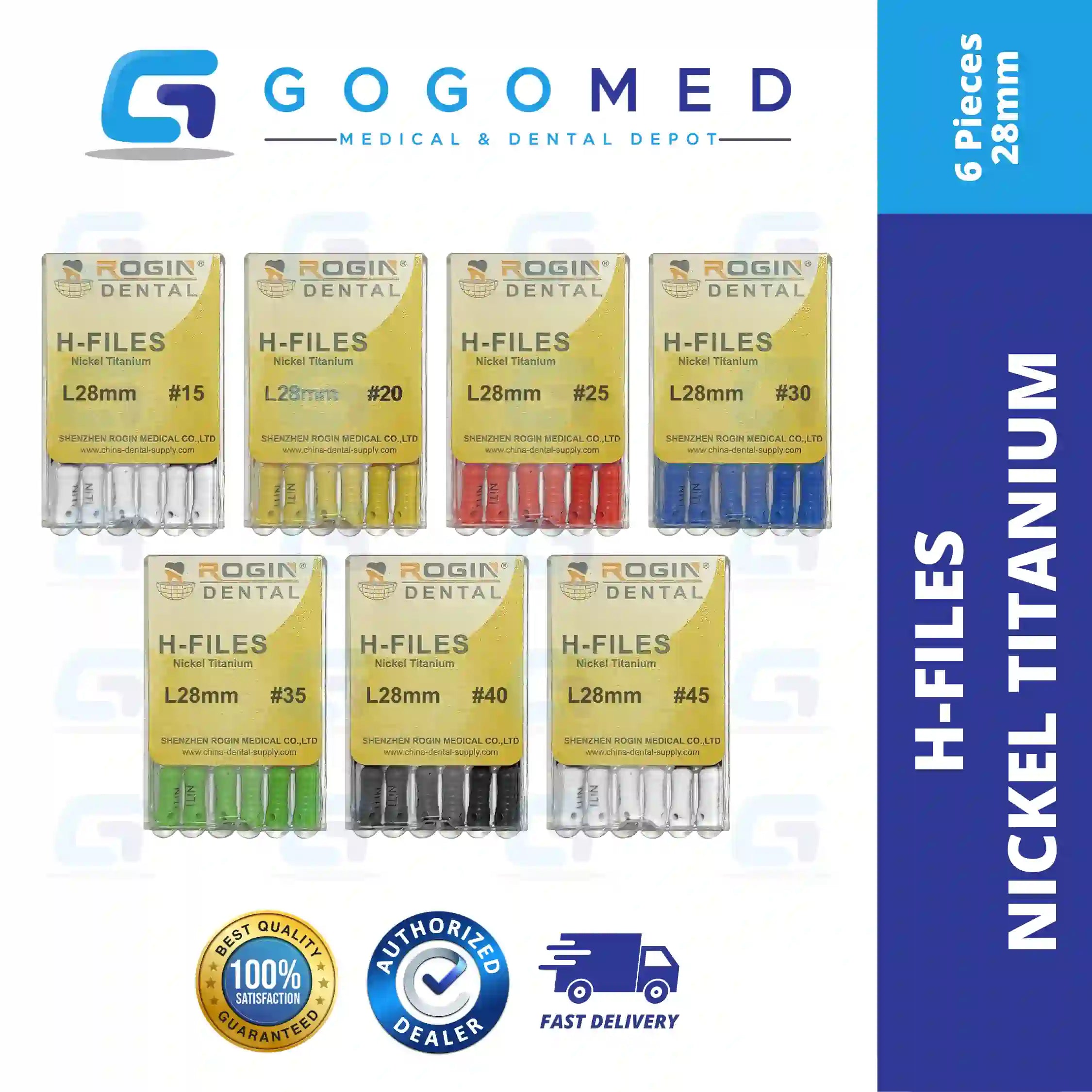 H FILE Nickel Titanium (NiTi) Hand Use