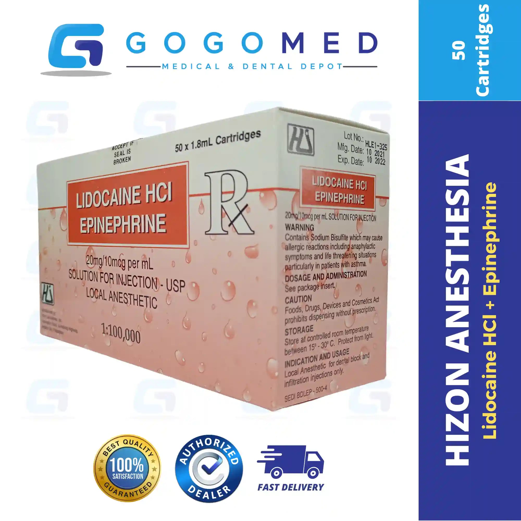 Hizon Lidocaine HCl Epinephrine