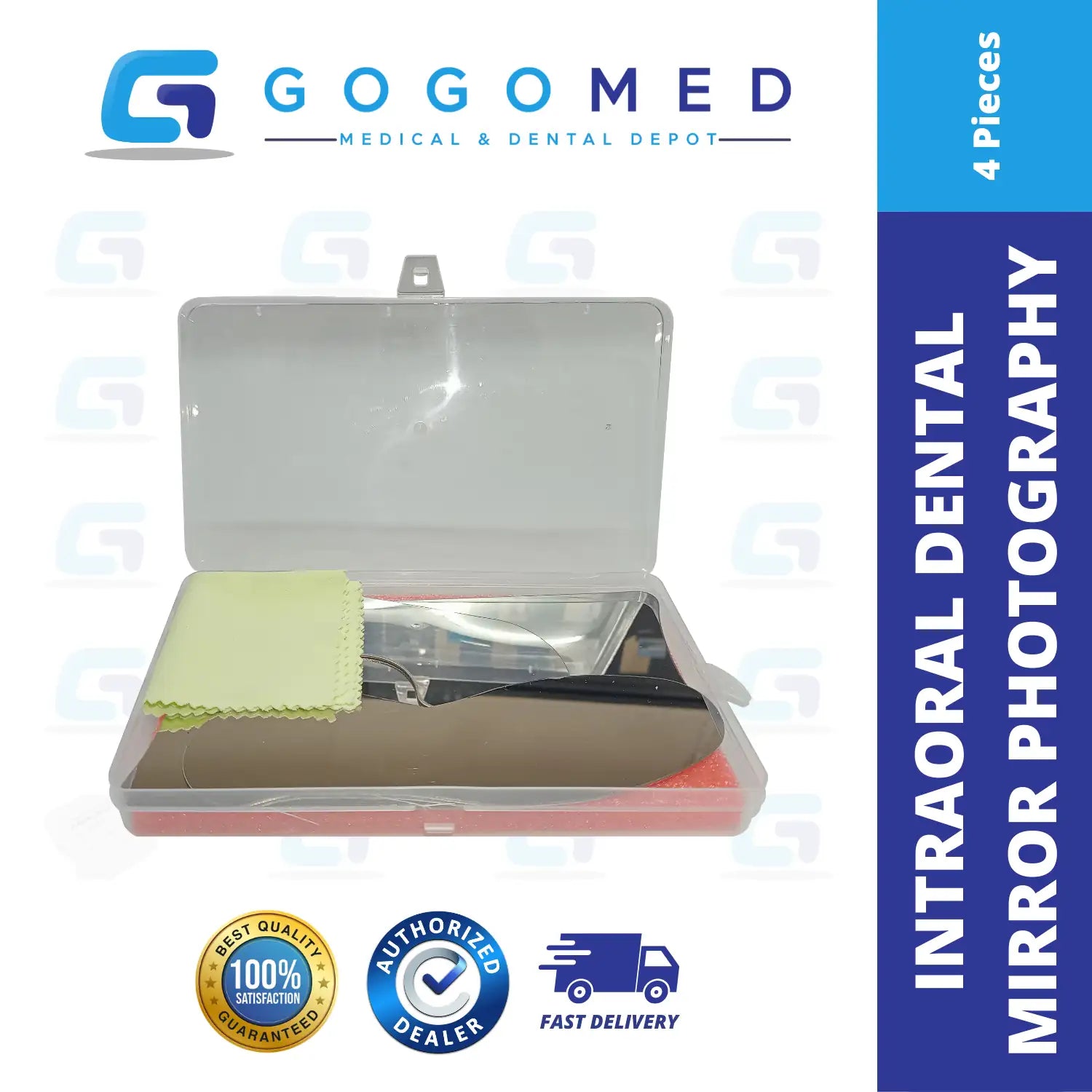 Dental Mirror Intraoral Photography Stainless Steel Autoclave 4pcs