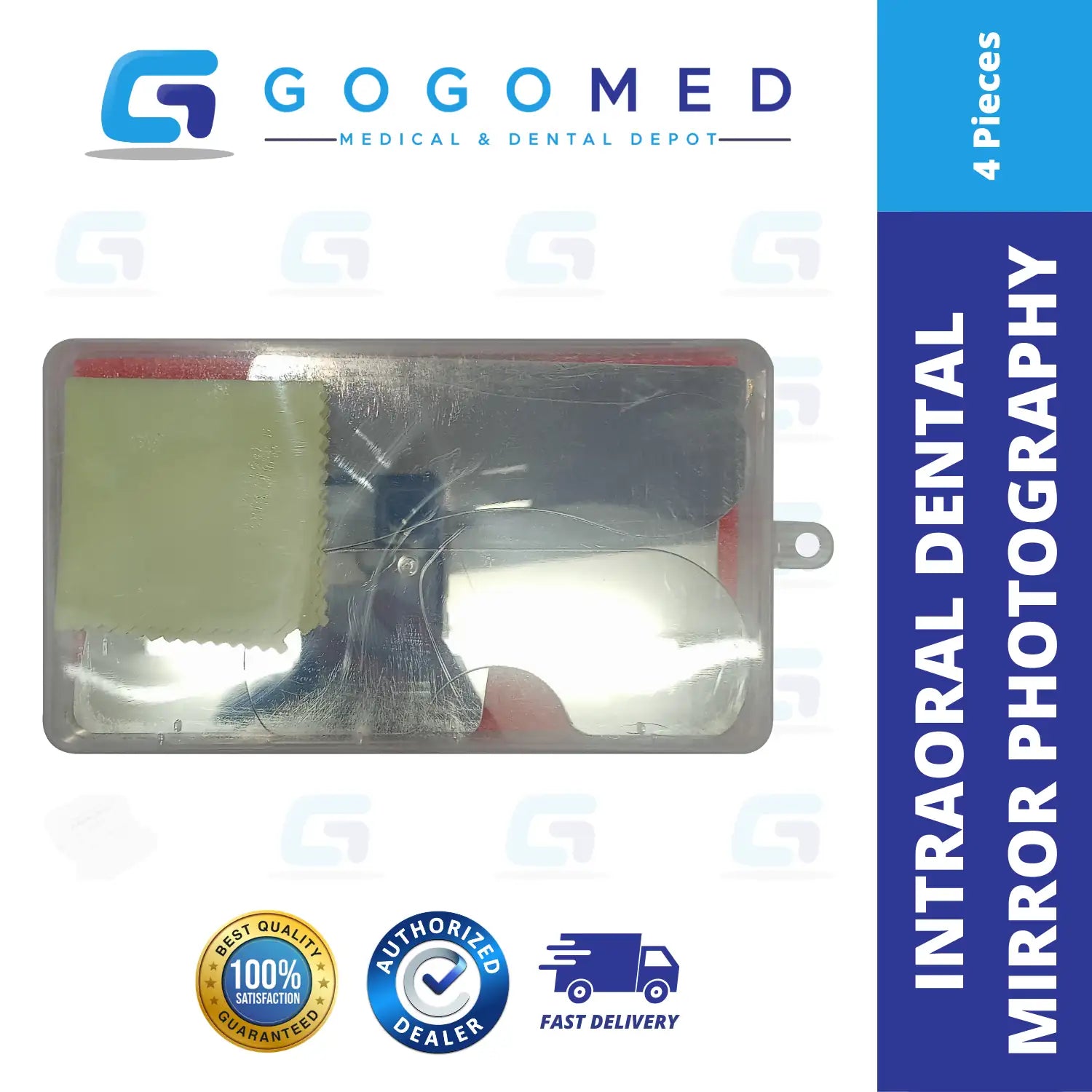 Dental Mirror Intraoral Photography Stainless Steel Autoclave 4pcs