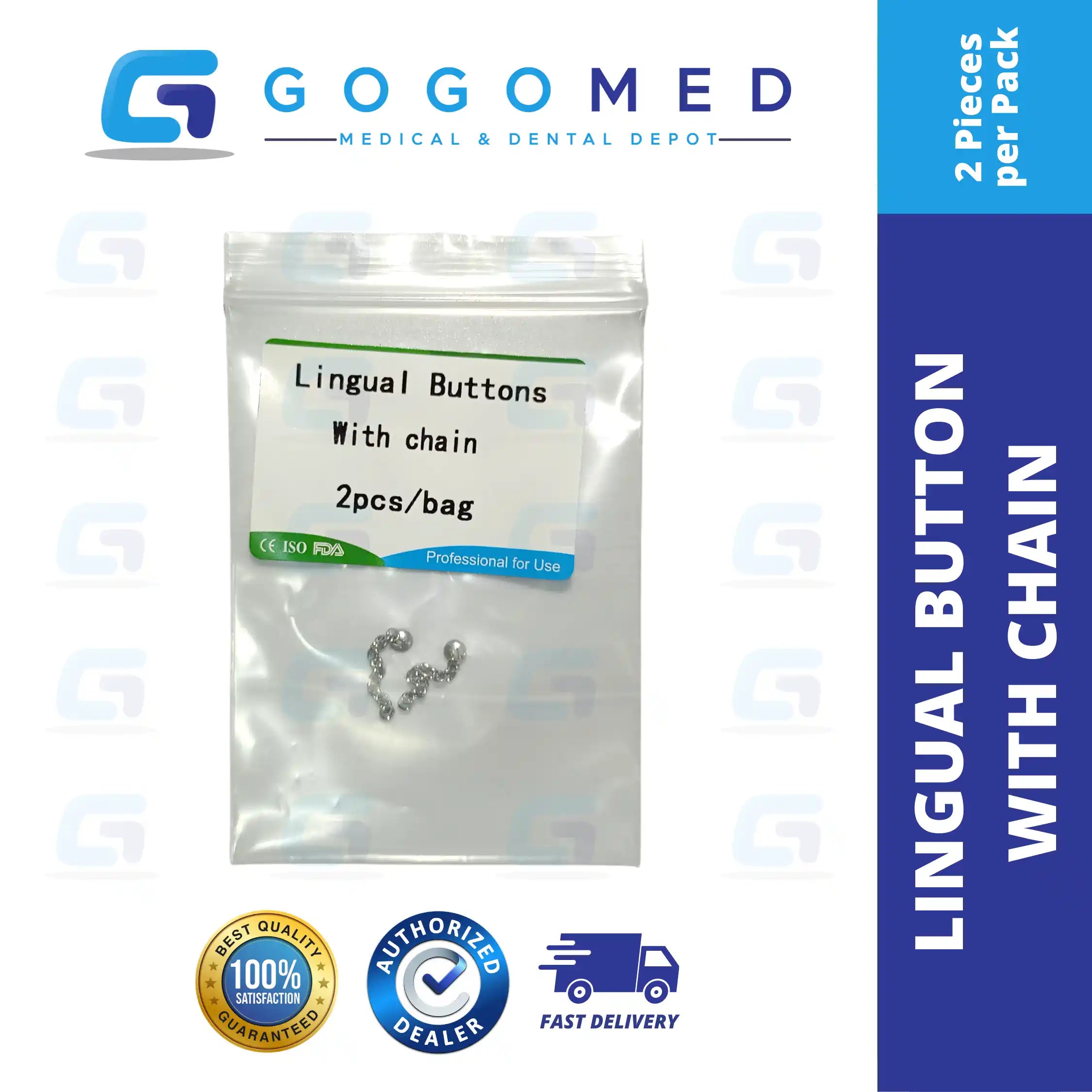 Lingual Buttons with Chain