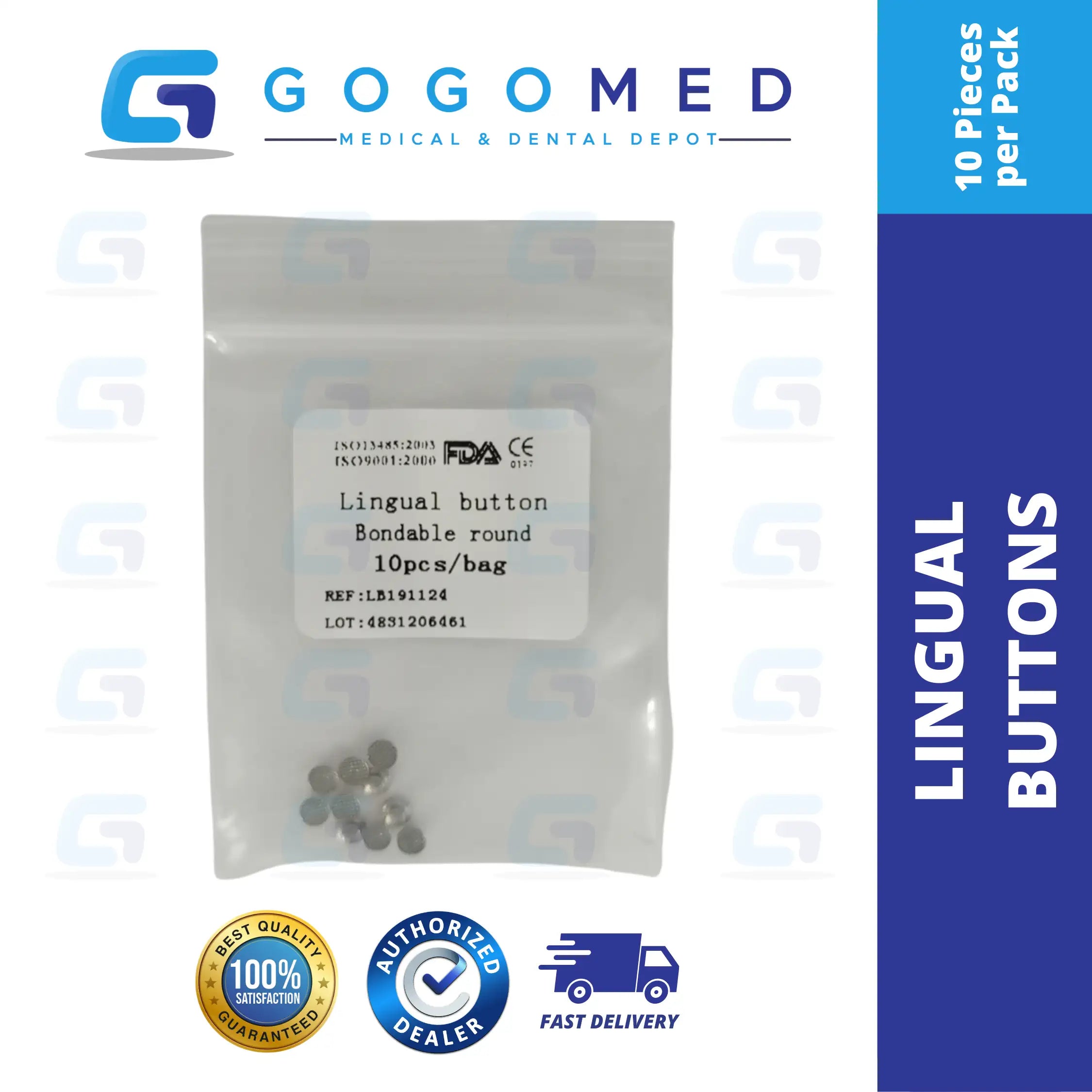 Lingual Button 10 pcs