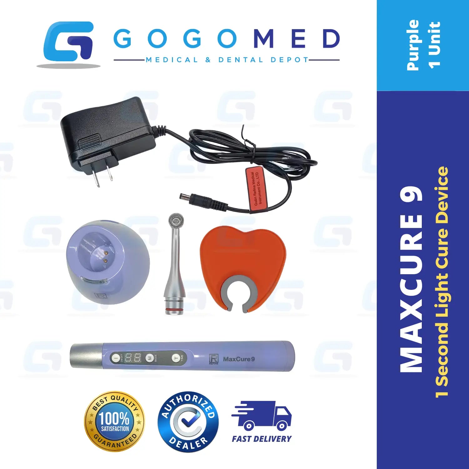 Max Cure 9 - 1 Second Light Cure 2600 mAh Battery