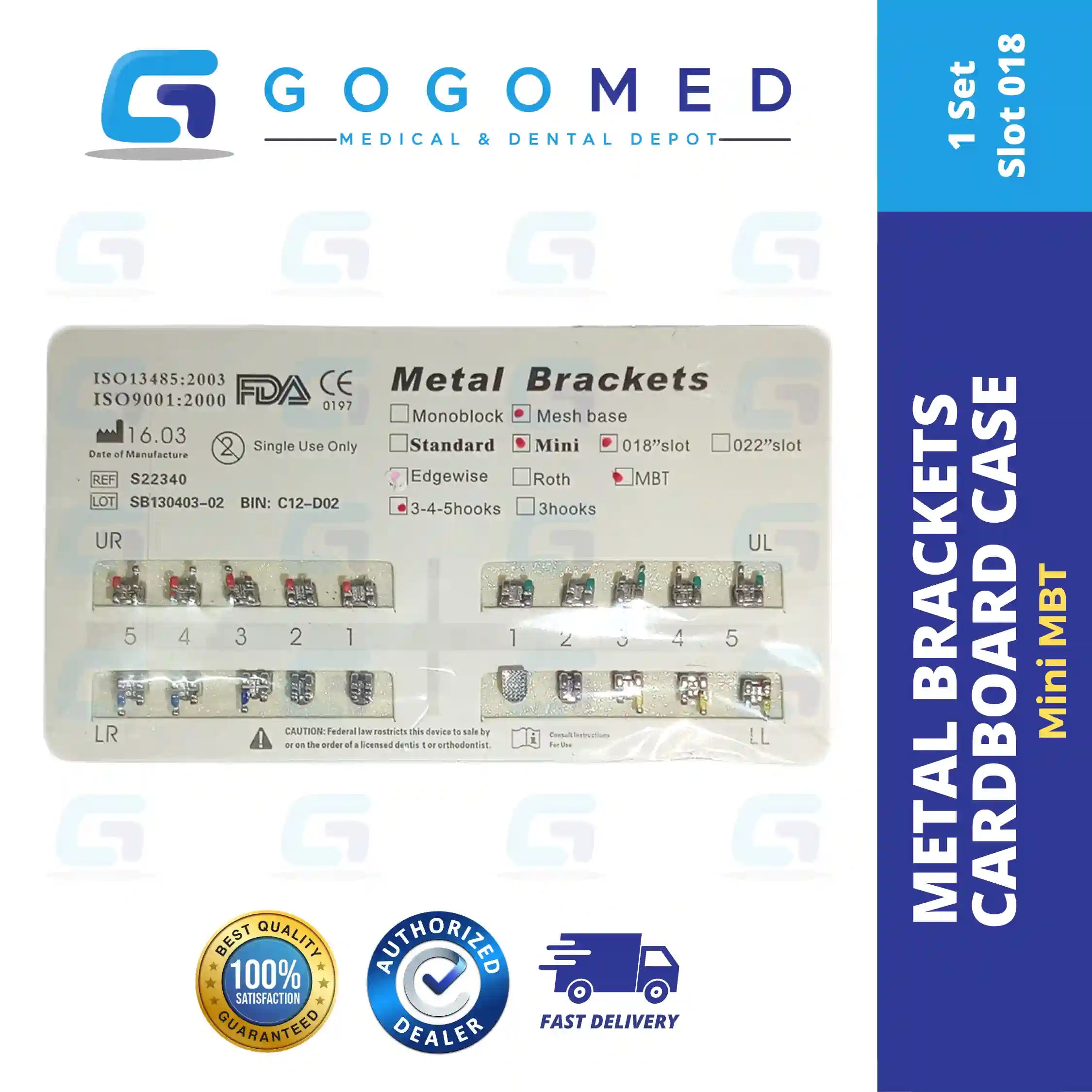Metallic Brackets MBT (Cardboard Case)