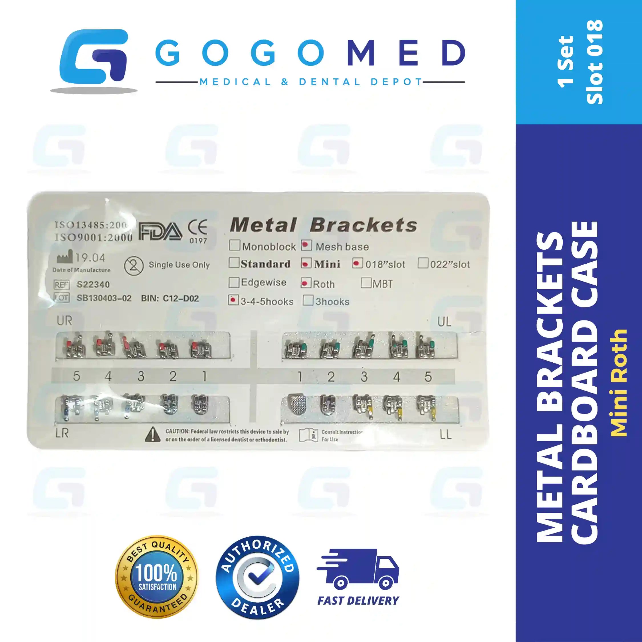 Metallic Brackets MBT (Cardboard Case)