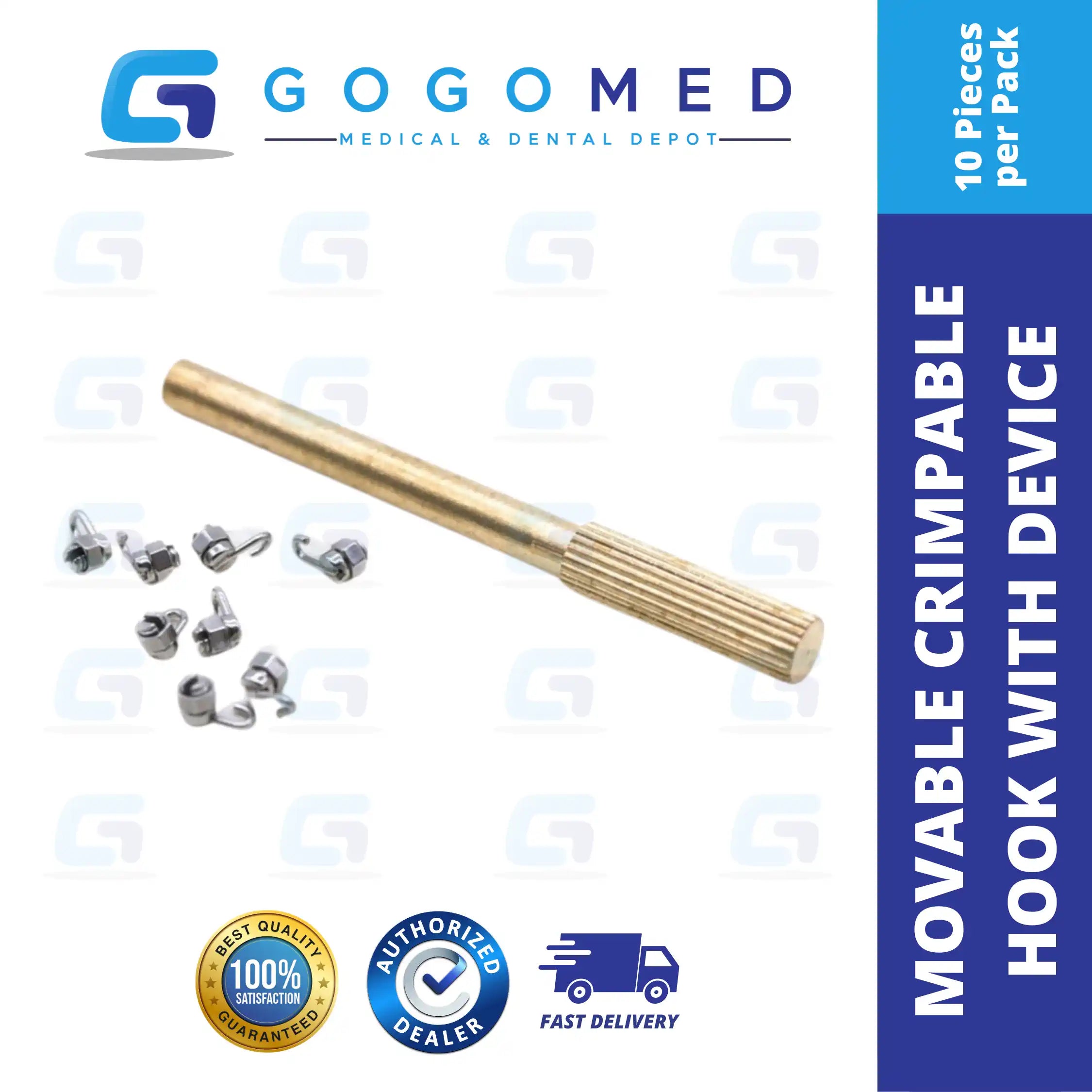 Crimpable Hook - Movable with Device 10 pcs