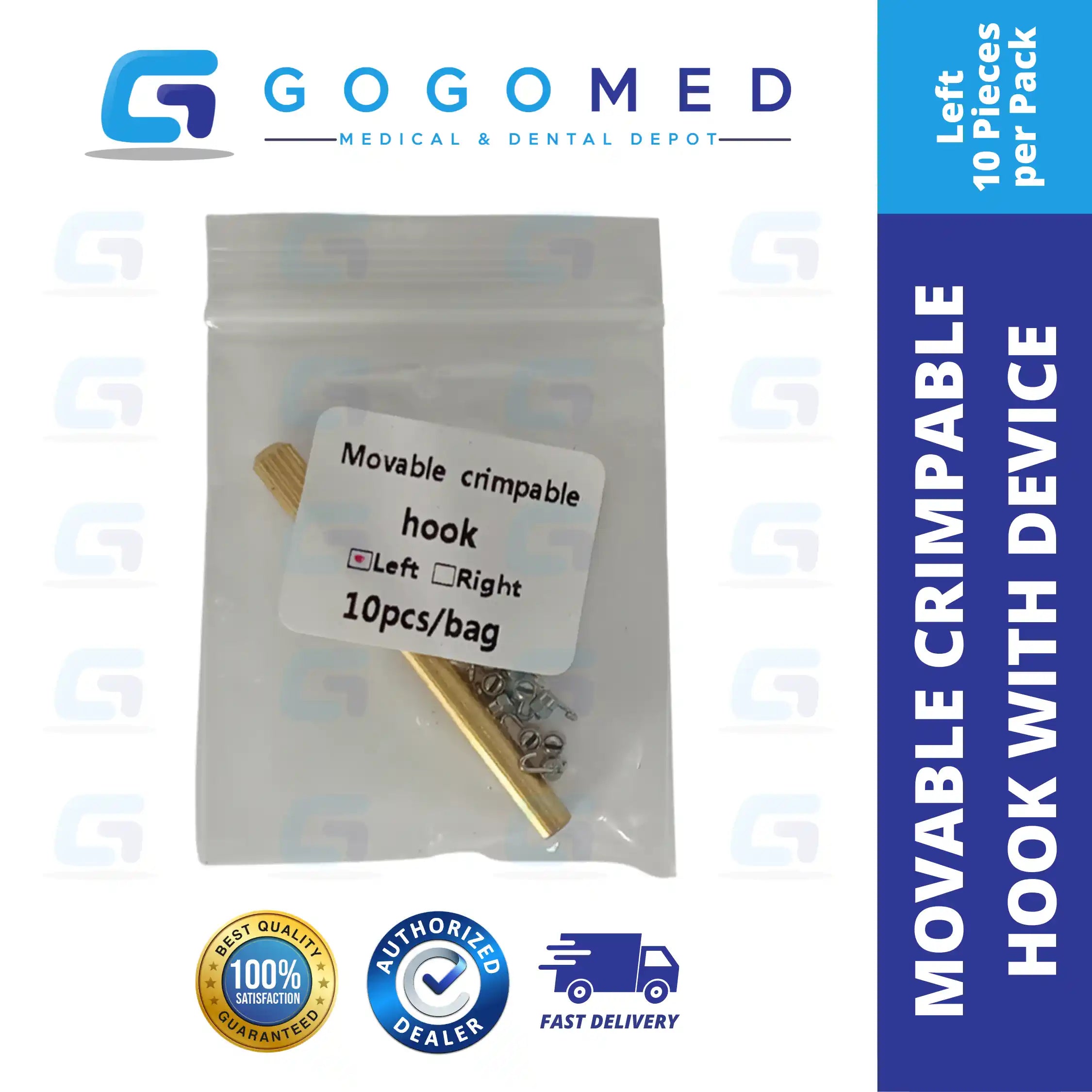 Crimpable Hook - Movable with Device 10 pcs
