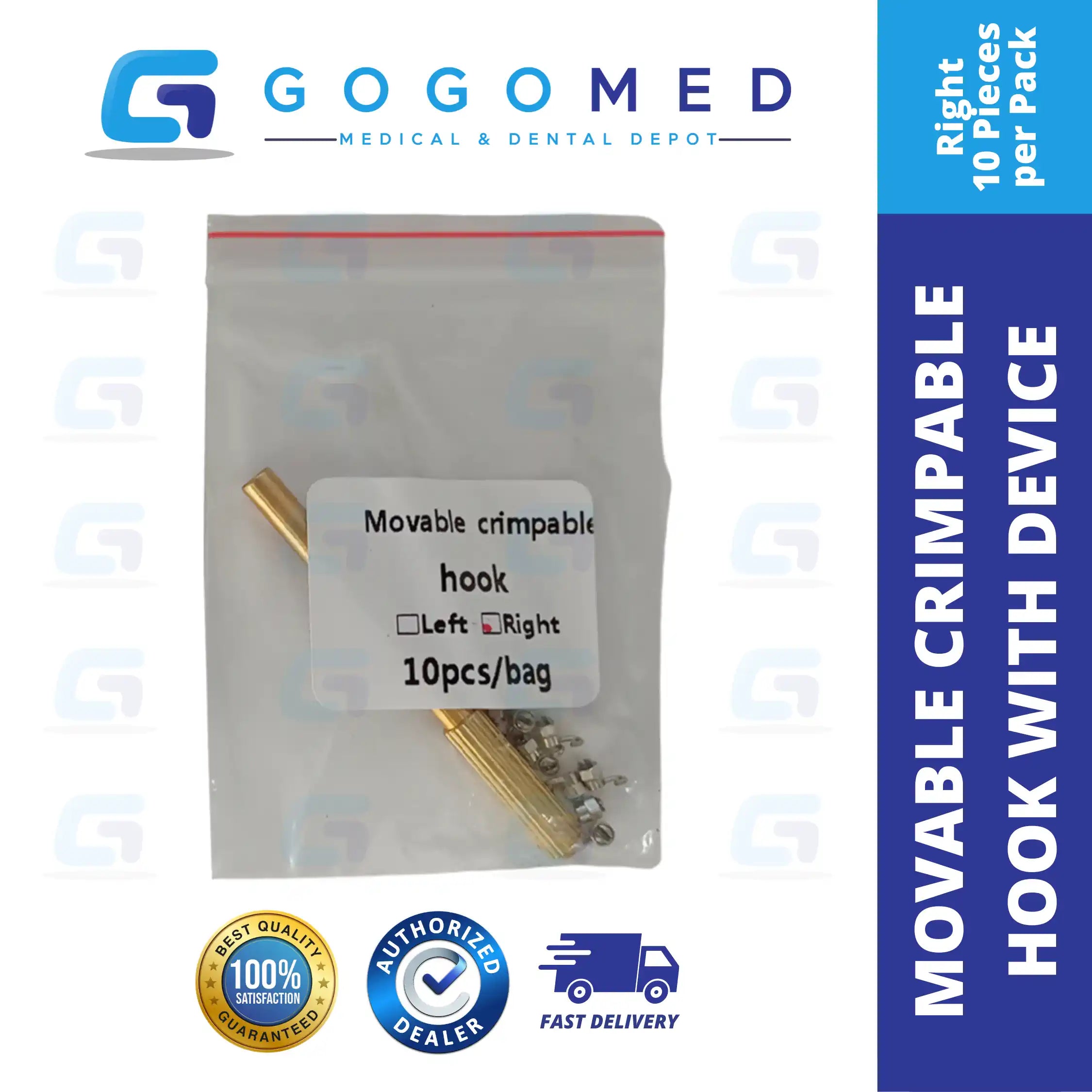 Crimpable Hook - Movable with Device 10 pcs