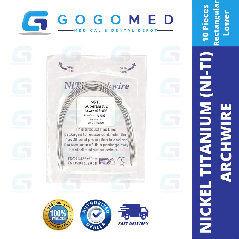 InstruDent NiTi Archwire – Rectangular | Lower 0.018x0.025 InstruDent NiTi Archwire – Rectangular | Lower 0.018x0.025