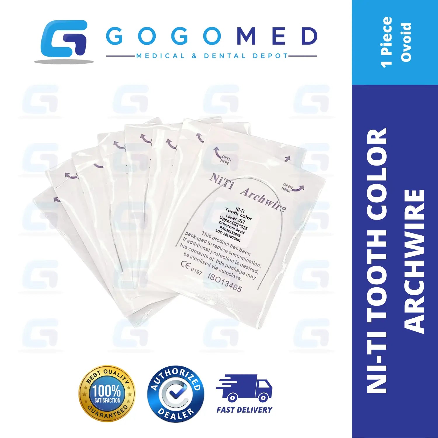 NiTi Tooth Color Archwire (Ovoid/Round)