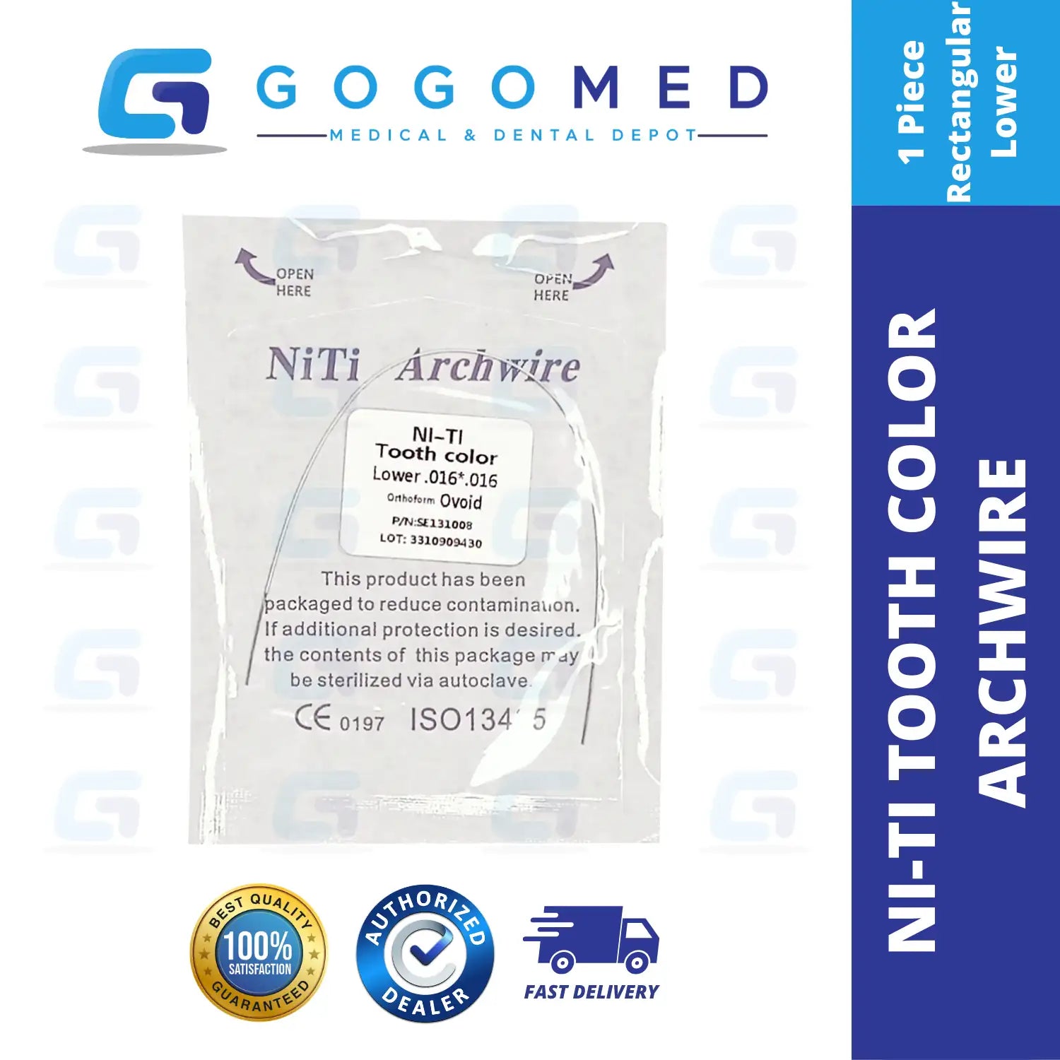 NiTi Tooth Color Archwire (Rectangular)