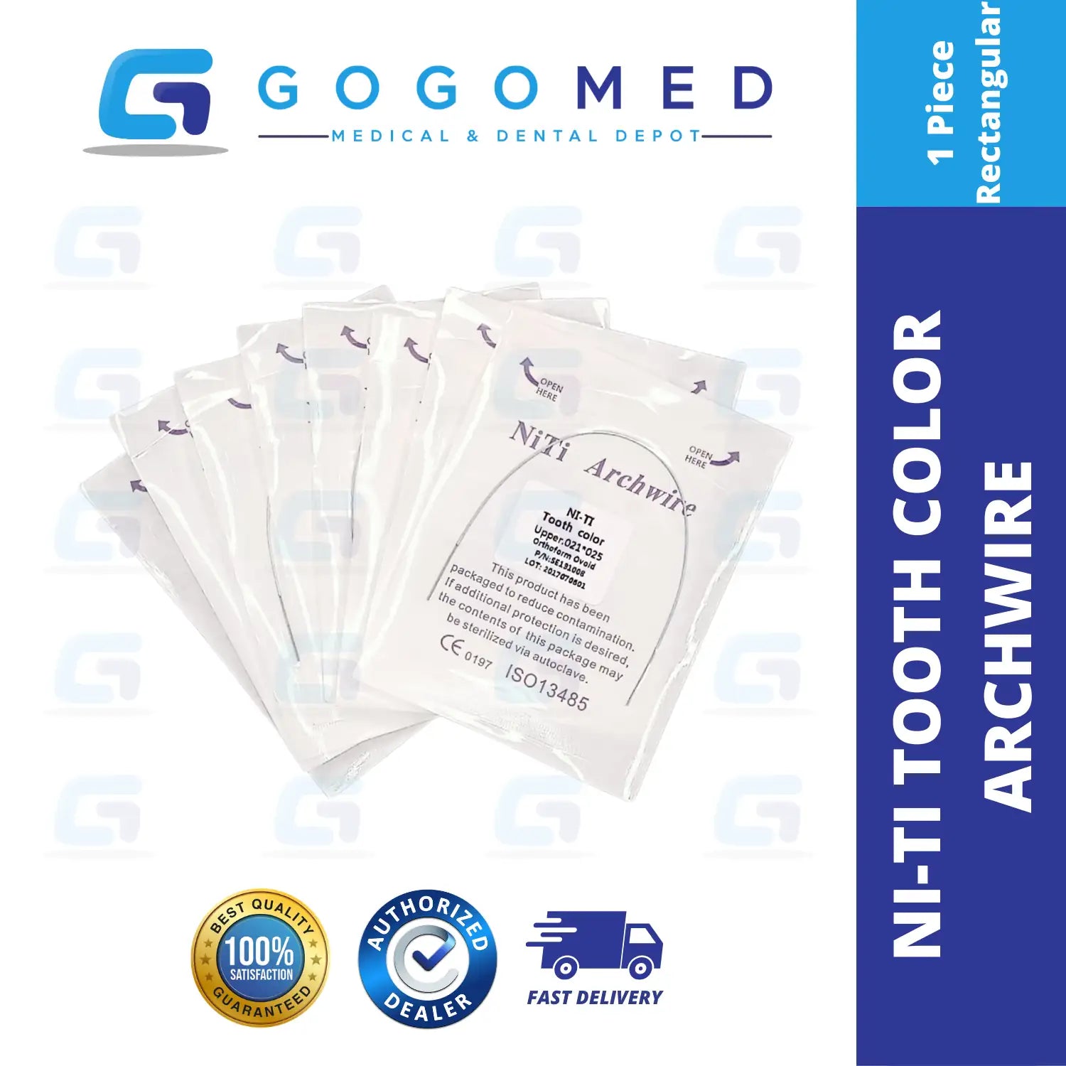 NiTi Tooth Color Archwire (Rectangular)