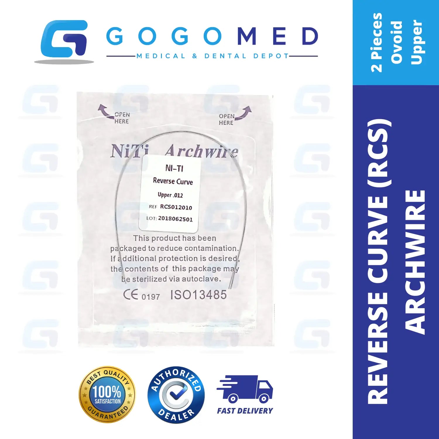 NiTi Reverse Curve RCS Archwire (Ovoid/Round)