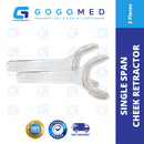 Cheek Retractor Single Span Clear 2PCS