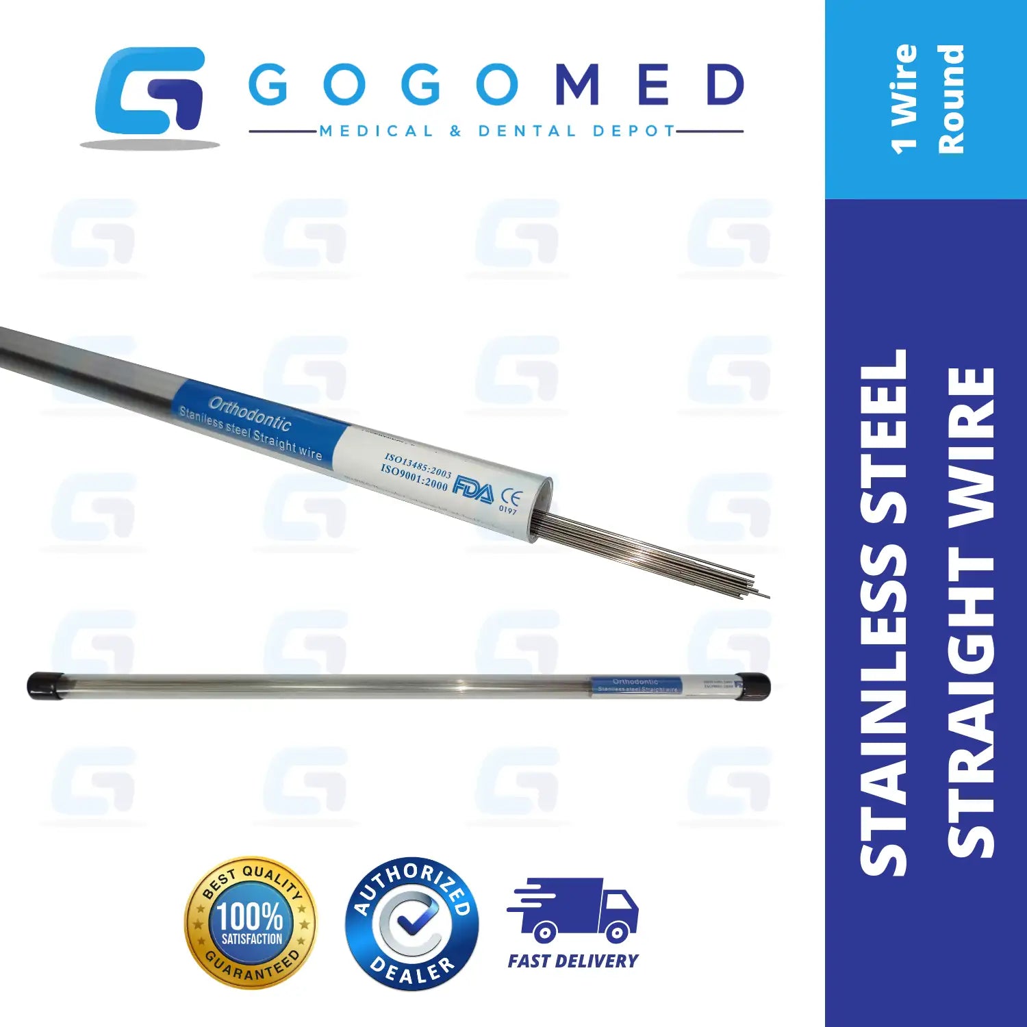 Stainless Steel Straight Wire (Round) - 1 Wire