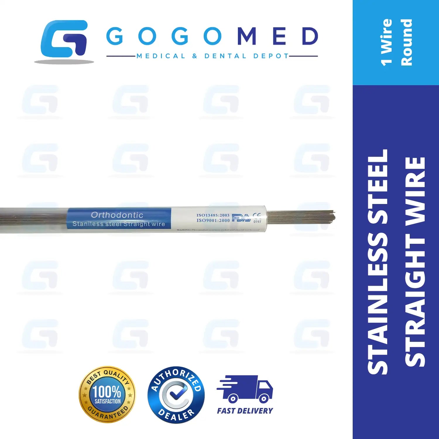 Stainless Steel Straight Wire (Round) - 1 Wire