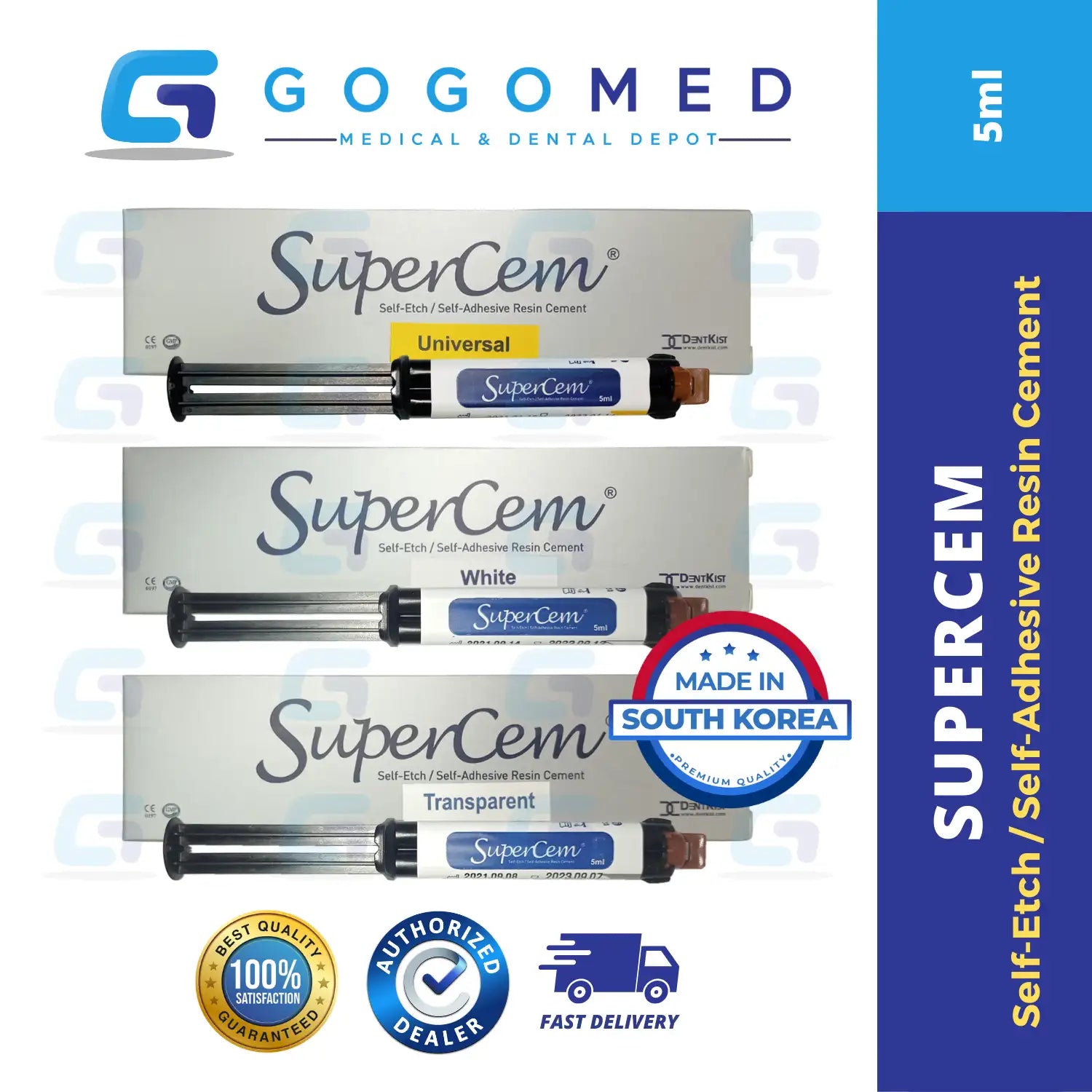 SuperCem - Self-Etch/Self-Adhesive Resin Cement - 5ml per Tube