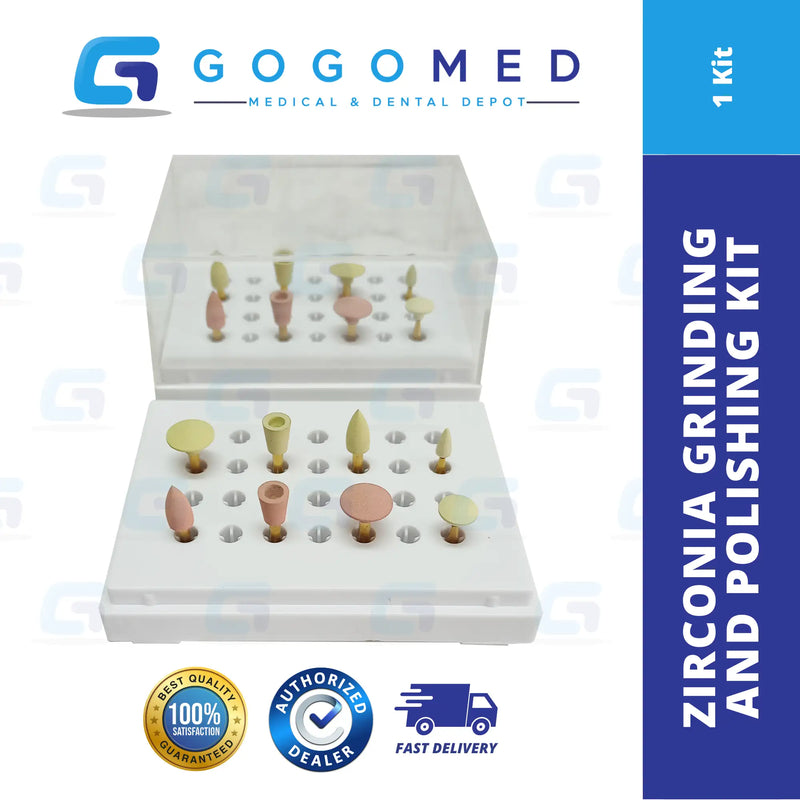 Zirconia Grinding and Polishing Kit 8 pcs (lowspeed)