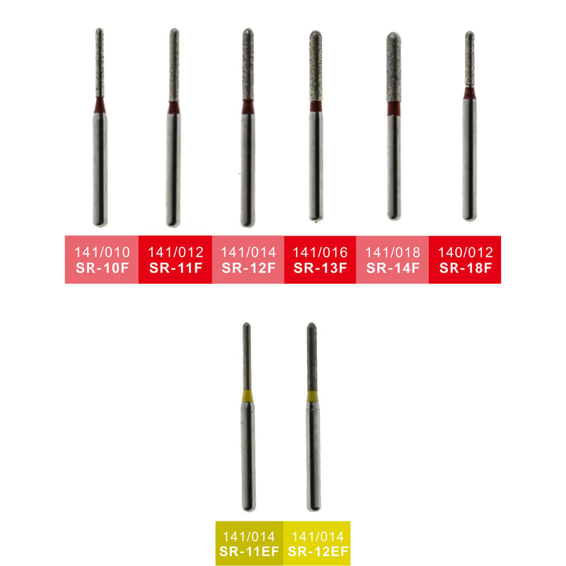 STRAIGHT ROUND END (SR) - DIAMOND BURS