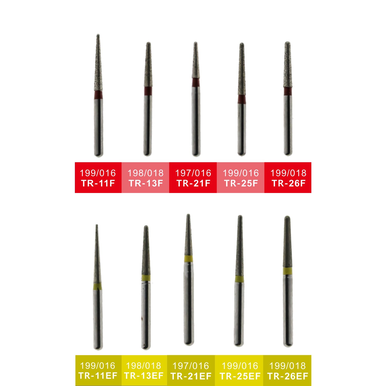 TAPER ROUND END  (TR) - DIAMOND BURS